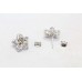 925 Sterling Silver Ear Studs Earring white zircon culture pearl stone P 549